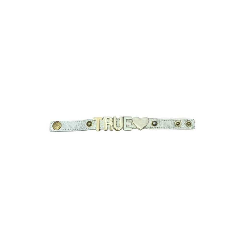 BCBGeneration Snap Bracelet Snake Gold Letter True Love